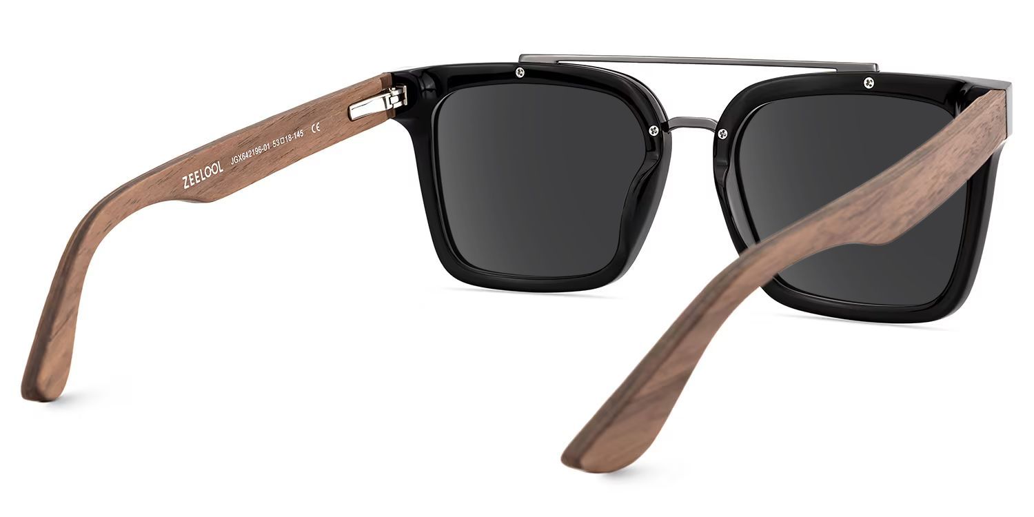 Pascal Aviator Black Sunglasses for Women & Men | ZEELOOL UK4