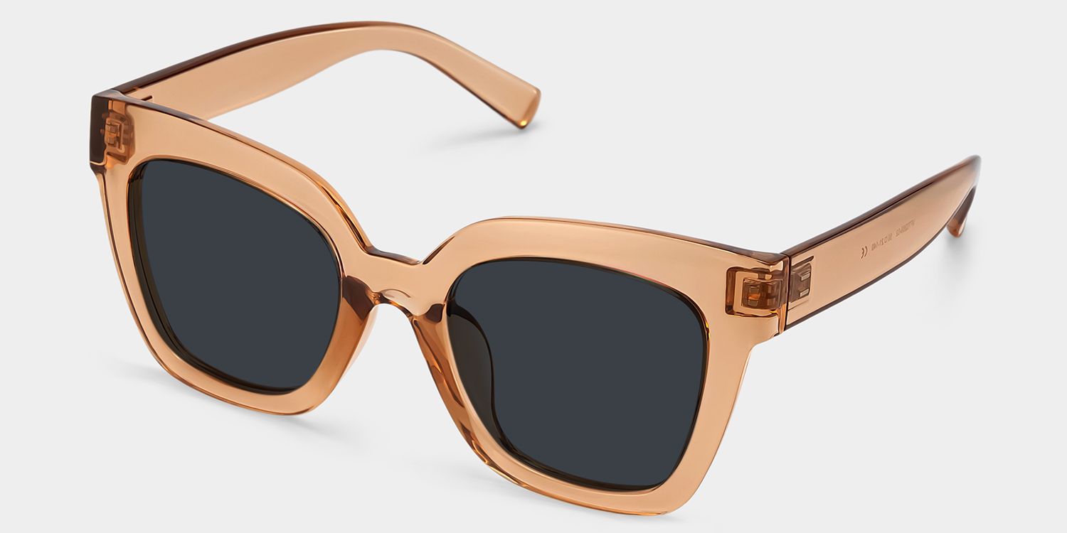Malcolm Square Beige Sunglasses for Women & Men | ZEELOOL UK2