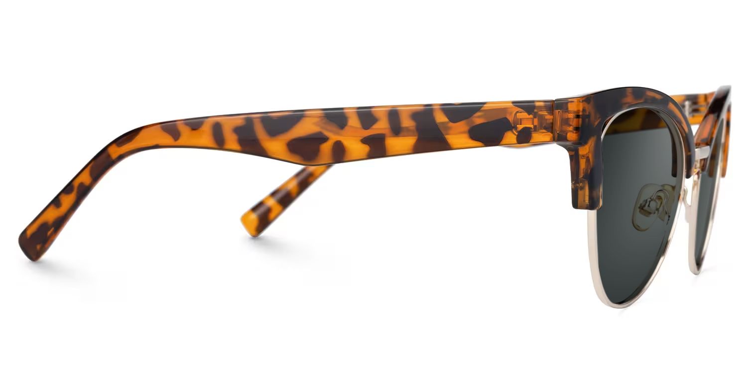 Charlene Tortoise Frame Sunglasses with Browline Style | ZEELOOL UK2