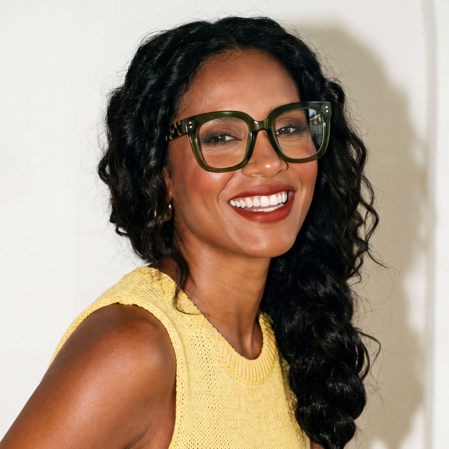 Women's Green Glasses With Square Shape7