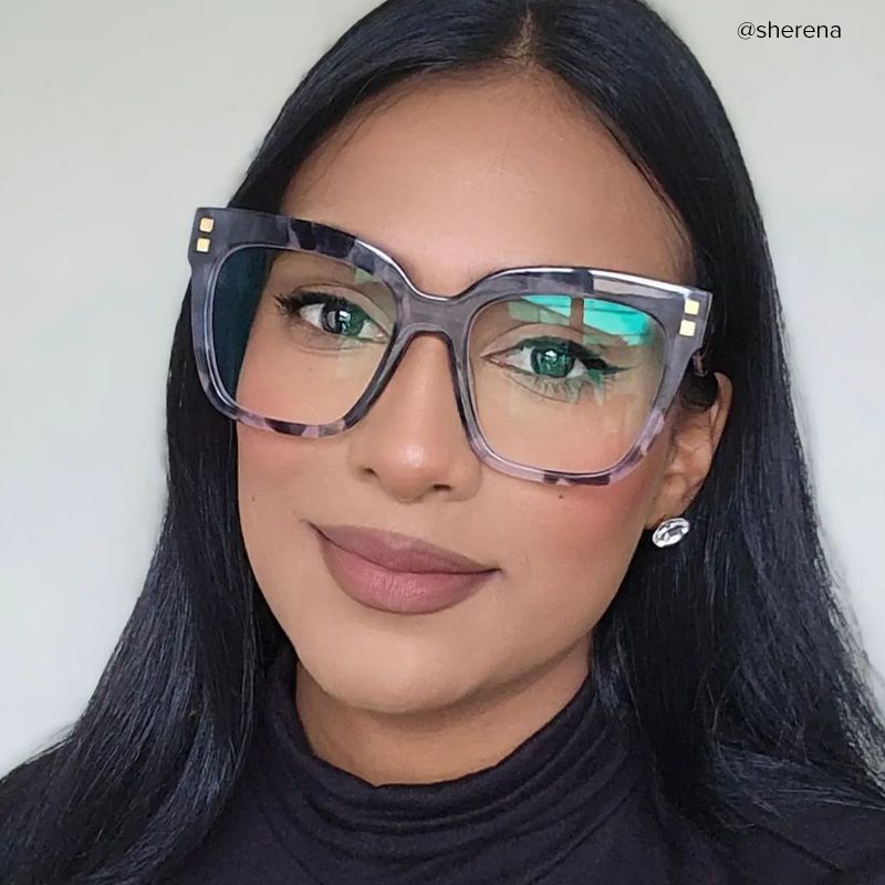 Minguela Square Gray-Tortoise Eyeglasses and Acetate Frames4