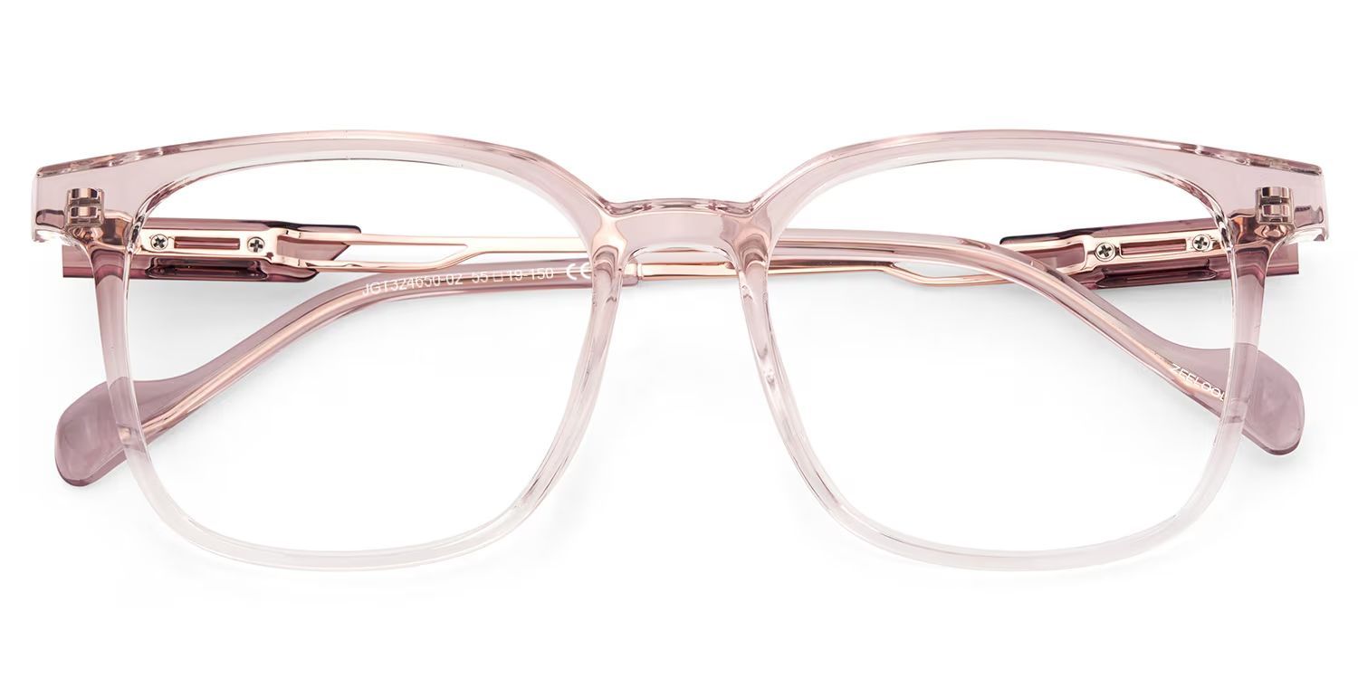 Chloe Pink Square Prescription Glasses | Zeelool2
