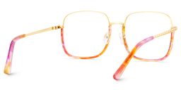Wade Red Floral Square Glasses5