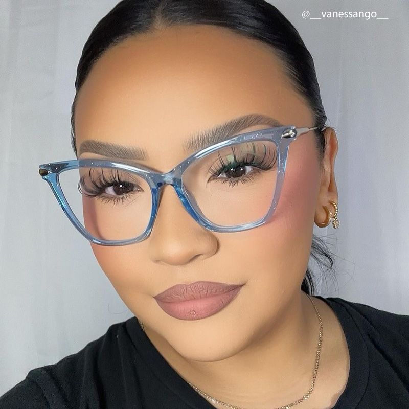 Hilary Butterfly Blue Glasses | Zeelool Glasses11