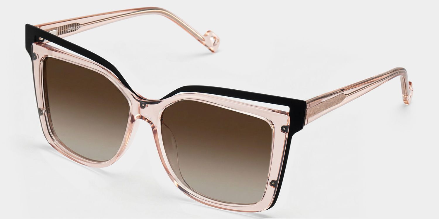 Twolla Square Beige Full Rim Sunglasses | ZEELOOL UK2
