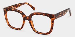 Ebony Tortoise Square Glasses2
