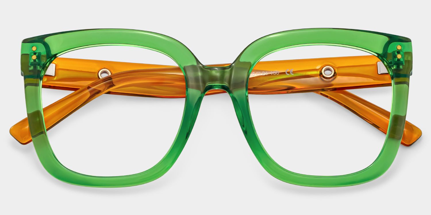 TR90 Ebony Eyeglasses, Ebony Square Glasses -Zeelool Glasses1