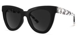 Yaser Black Cat eye Sunglasses2