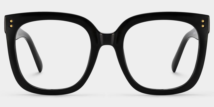 Ebony Black Square Glasses