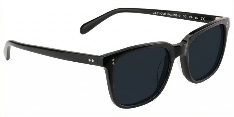 Lamont Black Rectangle Sunglasses to Frame Your Face | ZEELOOL UK3