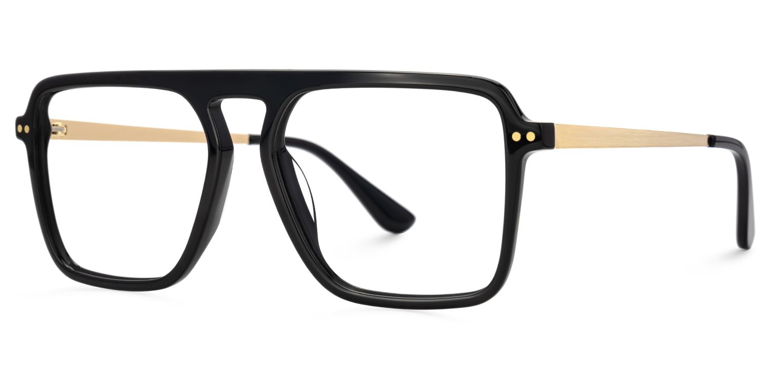 Briannie Black Aviator Prescription Glasses Online | ZEELOOL UK1