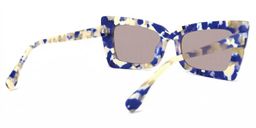 Newell Blue-Floral Rectangle Sunglasses3