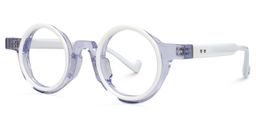 Glanton White Round Glasses1