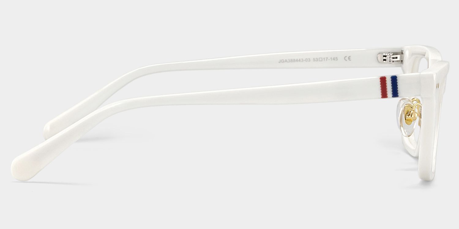 Remy White Rectangle Glasses | Clean Athleisure Style6
