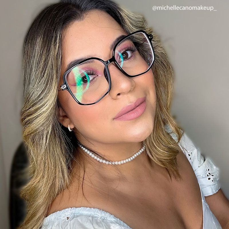 Payton Black Geometric Glasses