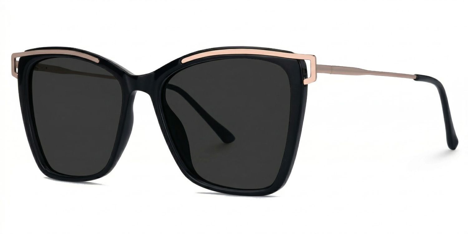 Krystle Mixed Black Square Frame Sunglasses | ZEELOOL UK1