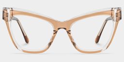 Saucie Brown Cat eye Glasses0