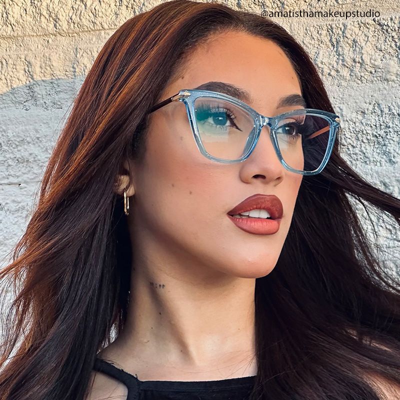 Hilary Butterfly Blue Glasses | Zeelool Glasses8
