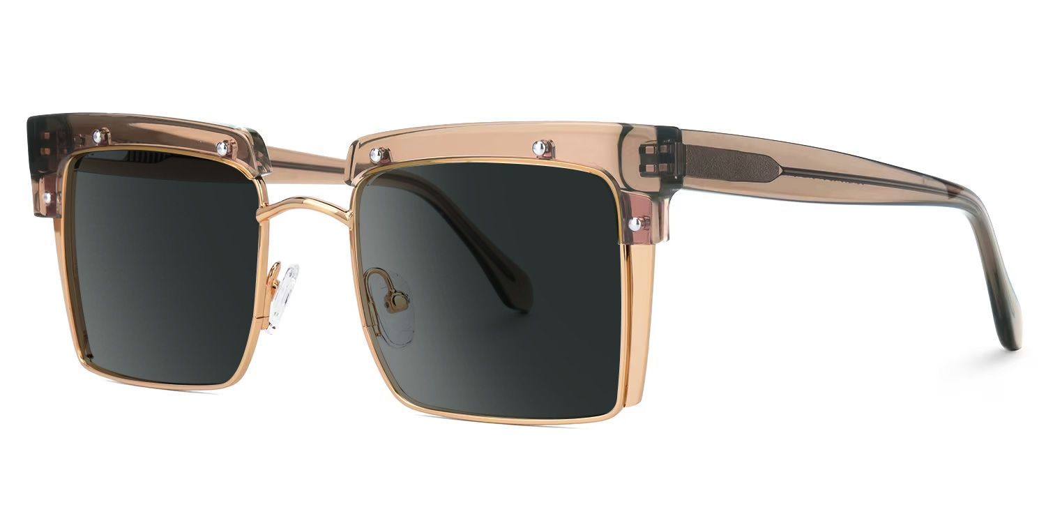 Kiana Beige Square Sunglasses to Frame Your Face | ZEELOOL UK1