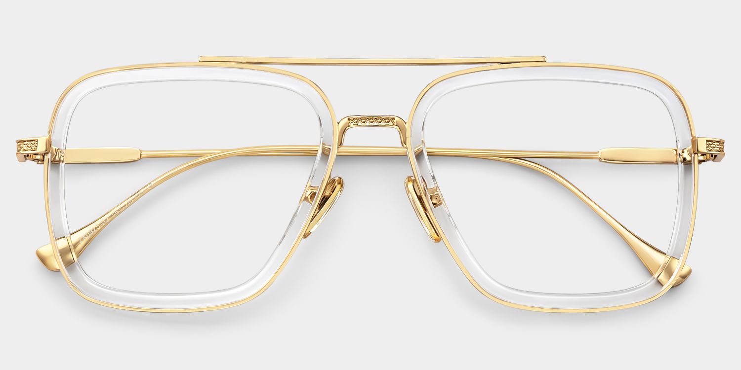 Gifford Aviator Clear Frame Glasses | ZEELOOL UK3