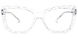 Edna Clear Rectangle Glasses0