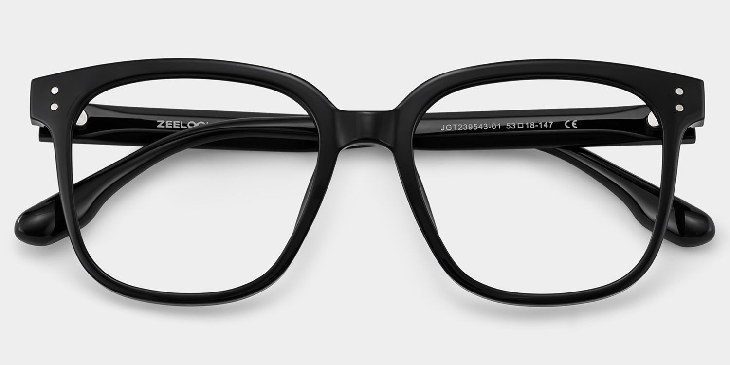 Oglesby Square Blue Light Blocking Glasses Black Frame | Zeelool1