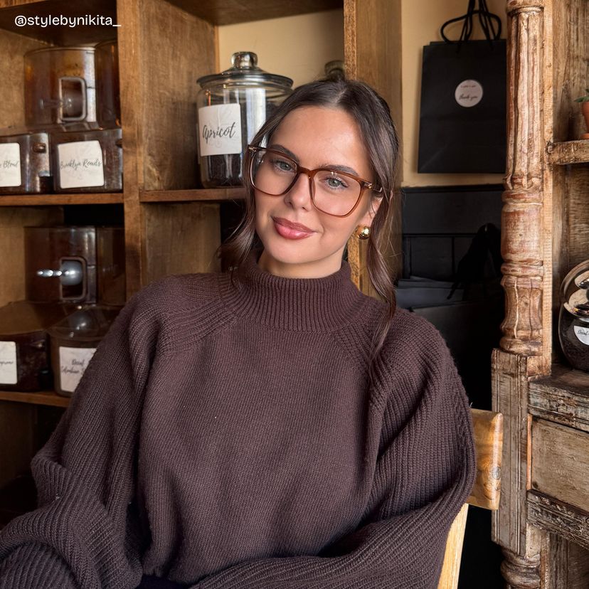 Jude Brown Square Glasses