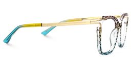 Sidibe Blue Leopard Square Glasses2