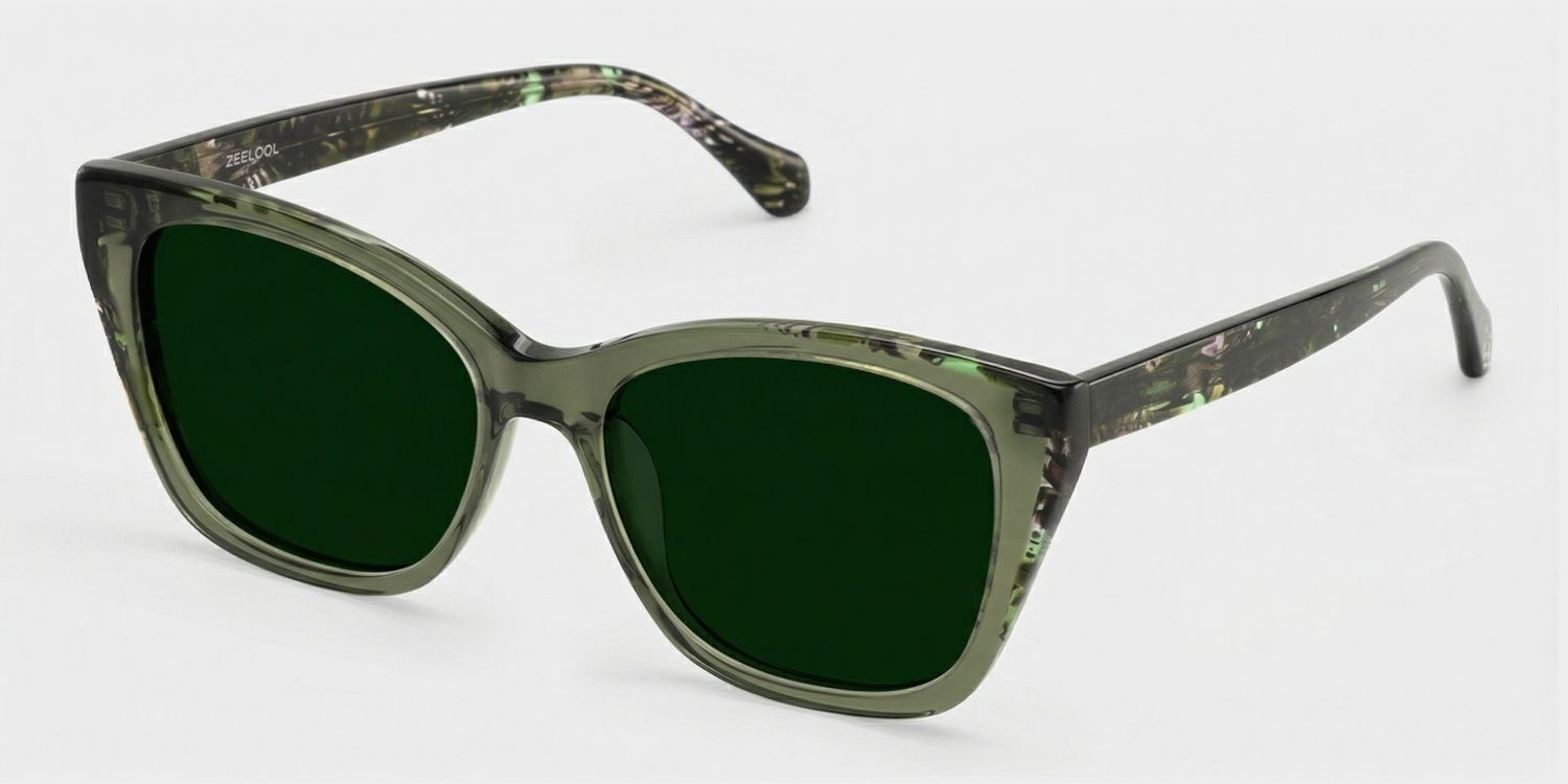 Maple Acetate Green Butterfly Frame Sunglasses | ZEELOOL UK3