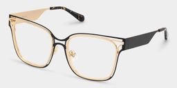 Dacarine Black Gold Square Glasses3