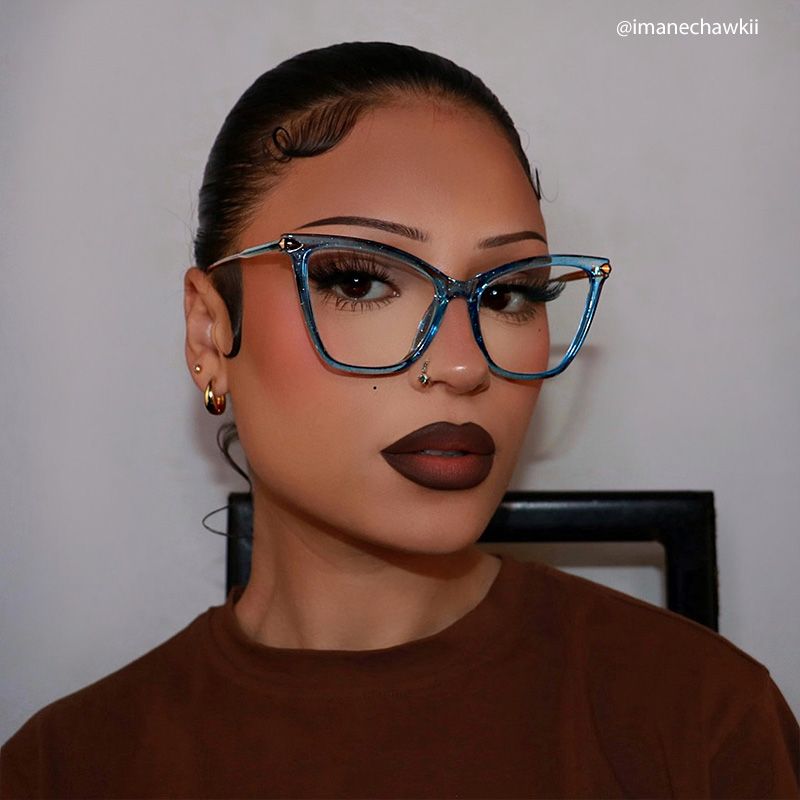 Hilary Butterfly Blue Glasses | Zeelool Glasses10