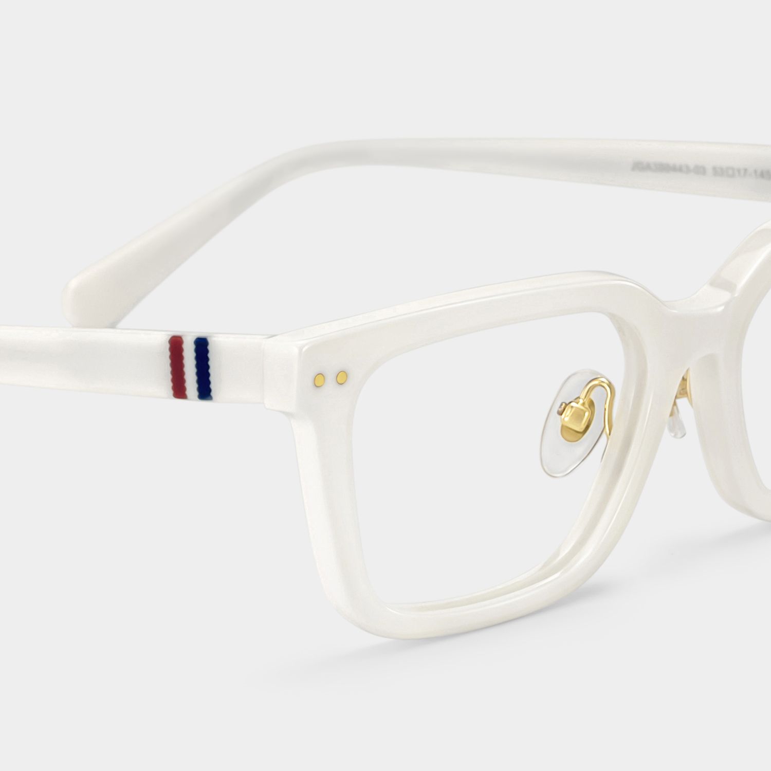Remy White Rectangle Glasses | Clean Athleisure Style7