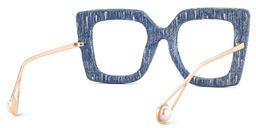 Latanya Navy Blue Square Glasses5