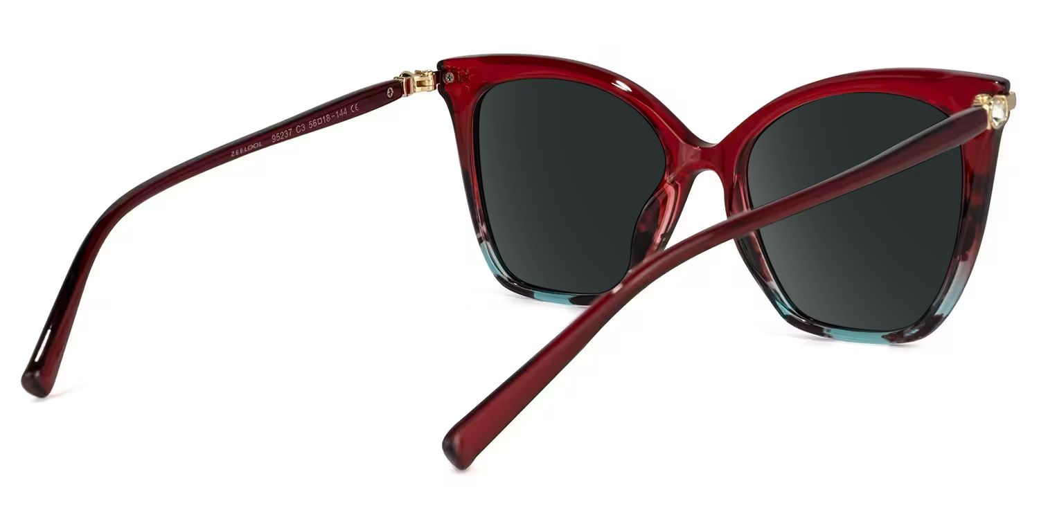 Lamar Tr90 Red Frame Sunglasses | ZEELOOL UK3