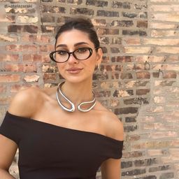 Blaire Black Oval Glasses8