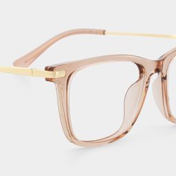 Selena Beige Rectangle Glasses4