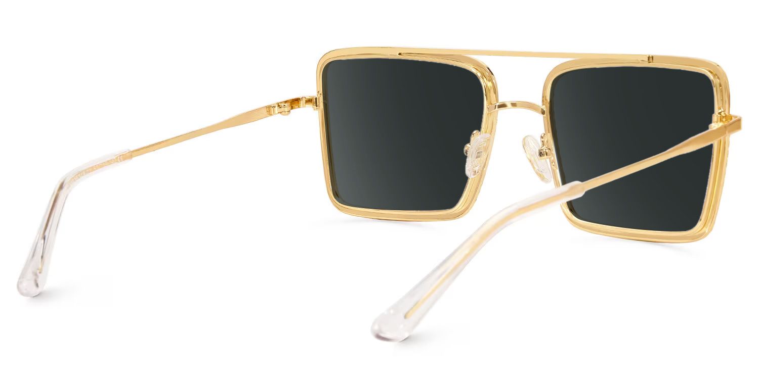 Diva Gold Square Sunglasses to Frame Your Face | ZEELOOL UK3