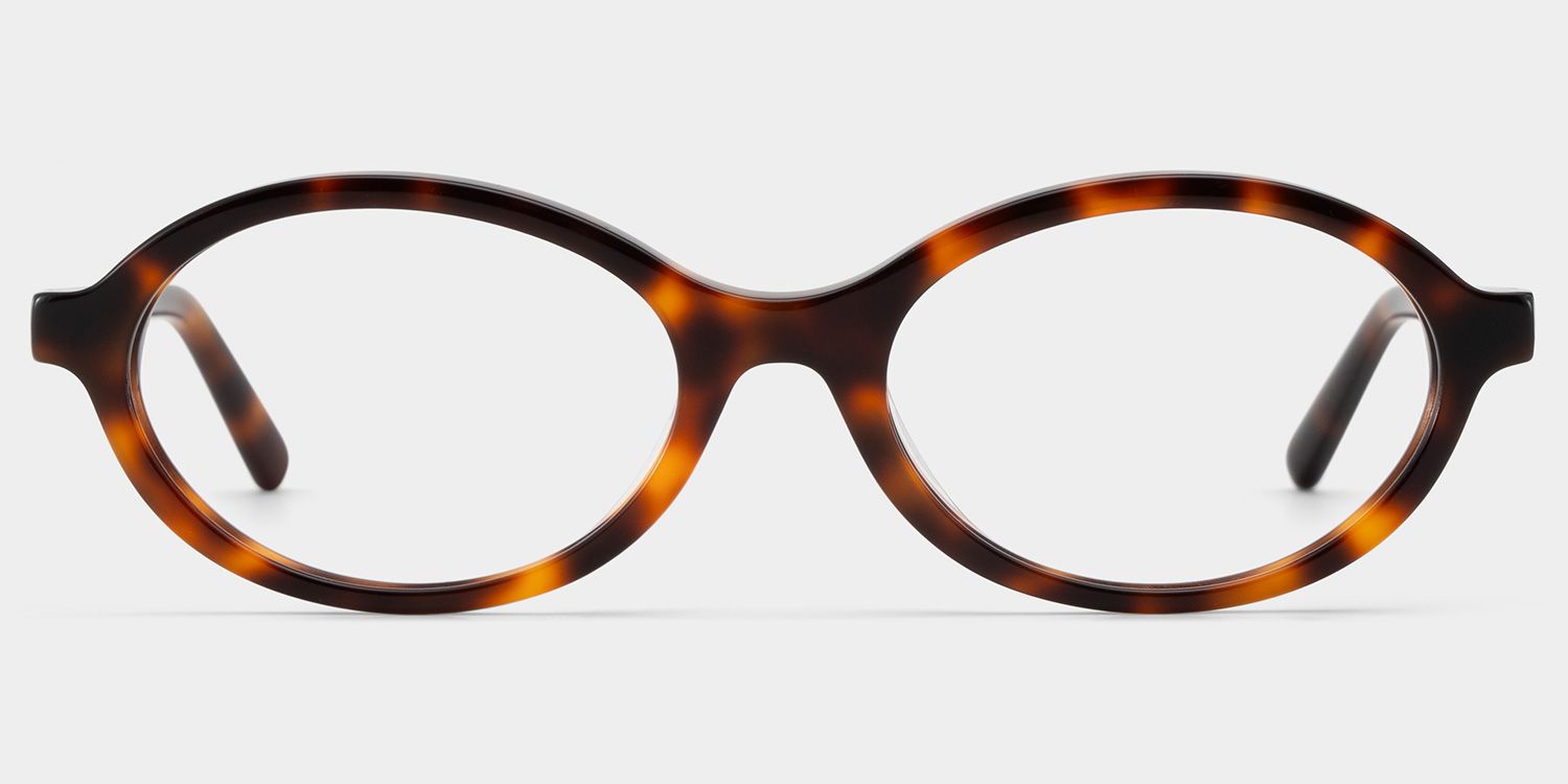 Oval Tortoise Eyeglasses- Everly Acetate Frame Glasses4