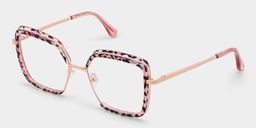 Cordaro Pink Leopard Square Glasses2