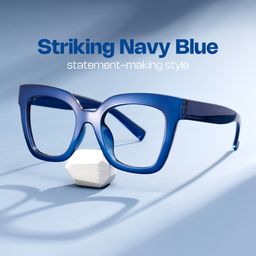 Malcolm Blue Square Glasses0