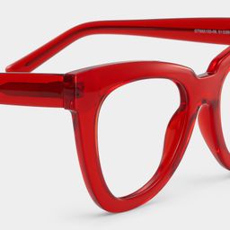 Yaser Red Cat eye Glasses4