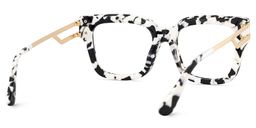 Lidia Cow Print Square Glasses5