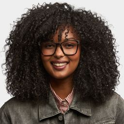 Tricee Black Square Glasses0
