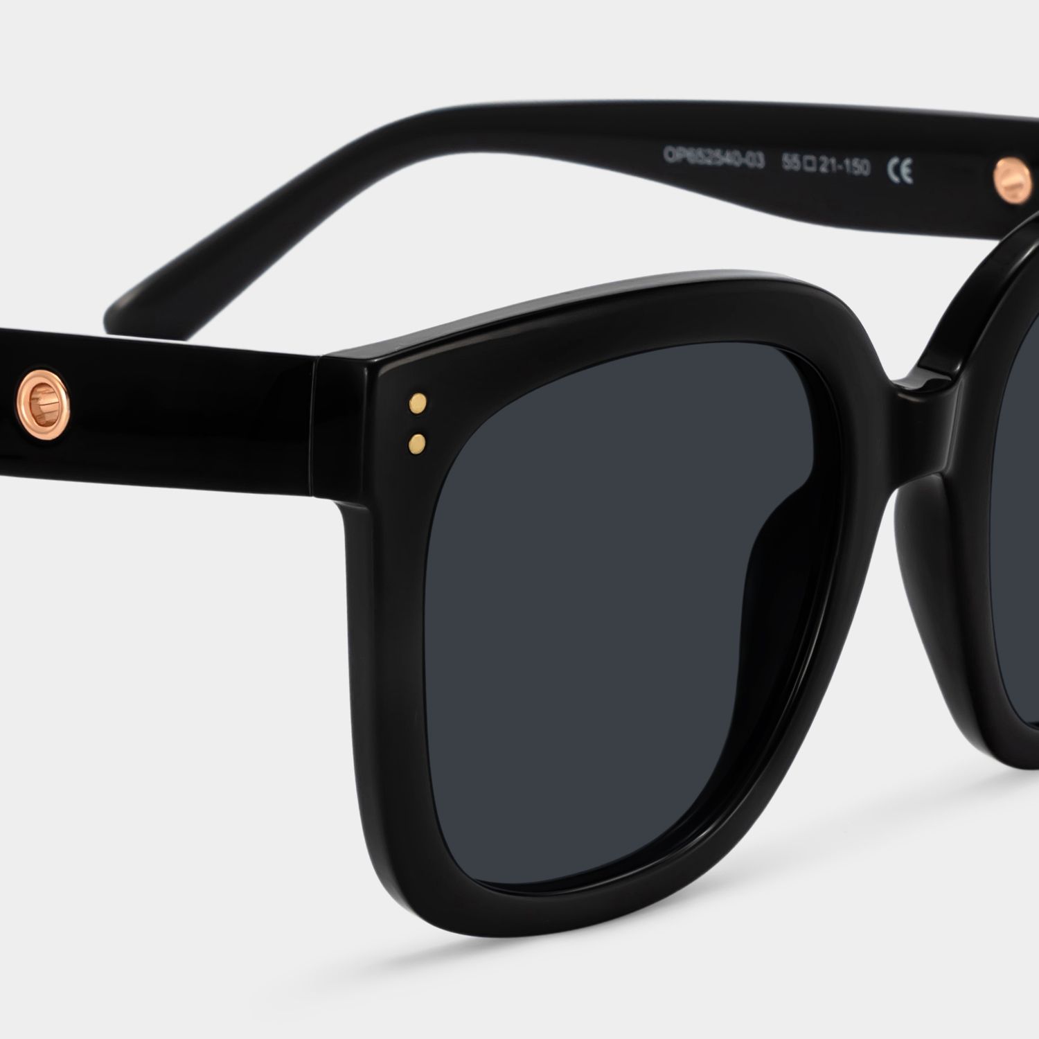 Ebony Square Black Sunglasses for Women & Men | ZEELOOL UK4