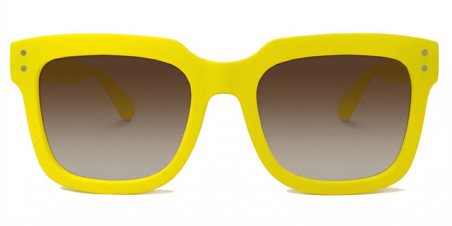 Liizbeett Tr90 Yellow Square Frame Sunglasses | ZEELOOL UK0