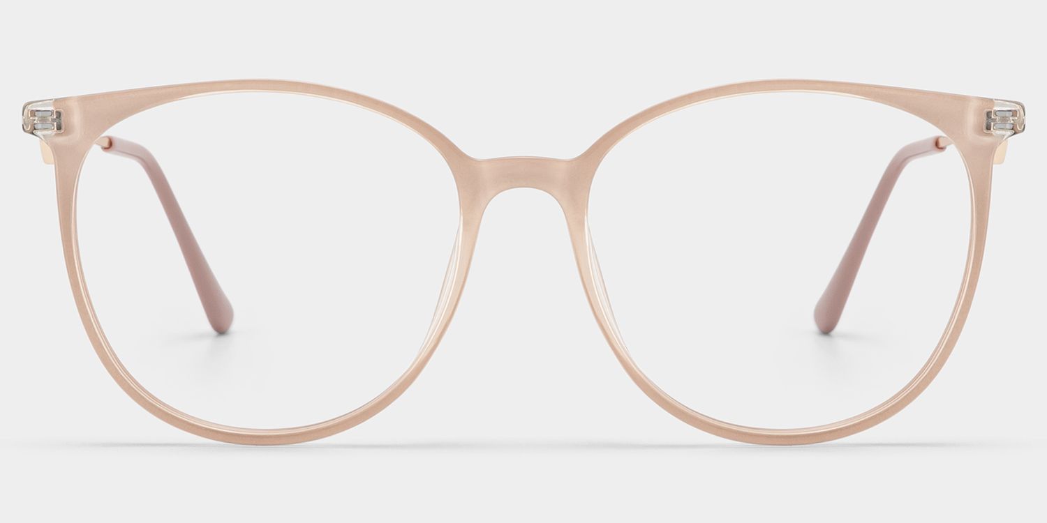 Chanty Round Pink Eyeglasses and Thin Frames0
