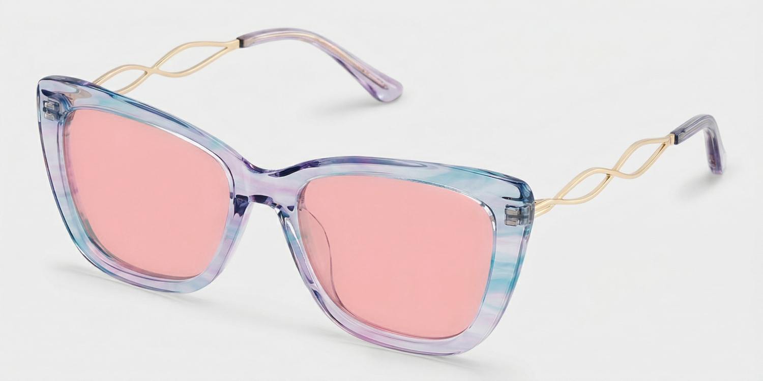 Remi Butterfly Purple Full Rim Sunglasses | ZEELOOL UK2