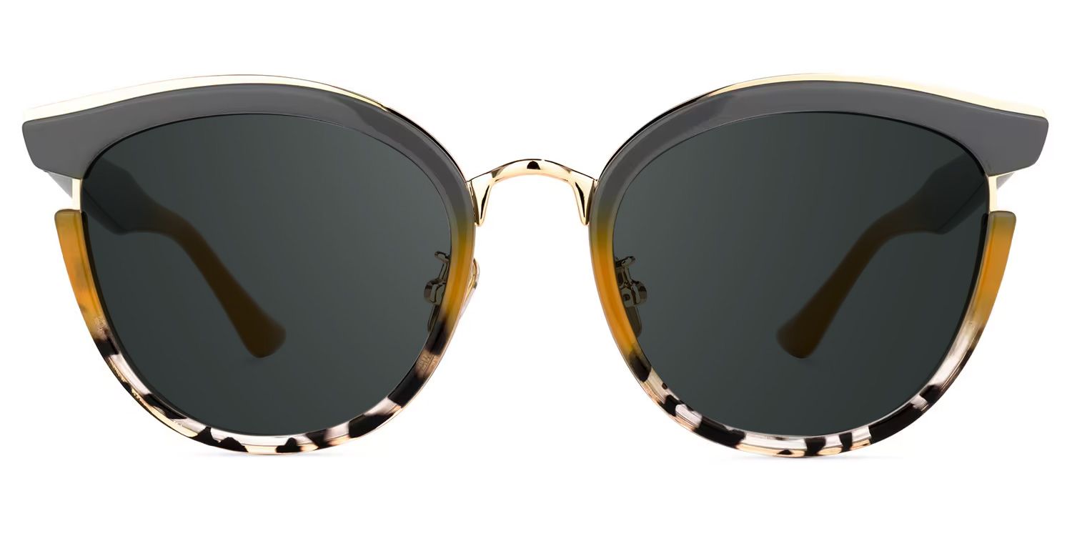 Laraine Cat Eye Gray Full Rim Sunglasses | ZEELOOL UK0