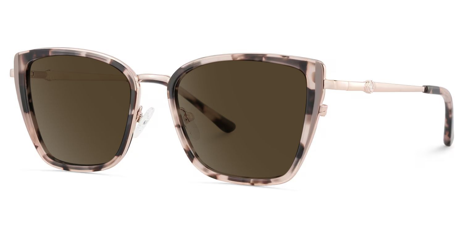 Juniper Mixed Tortoise Rectangle Frame Sunglasses | ZEELOOL UK2