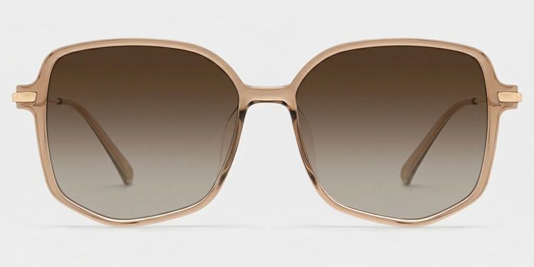Payton Beige Geometric Sunglasses